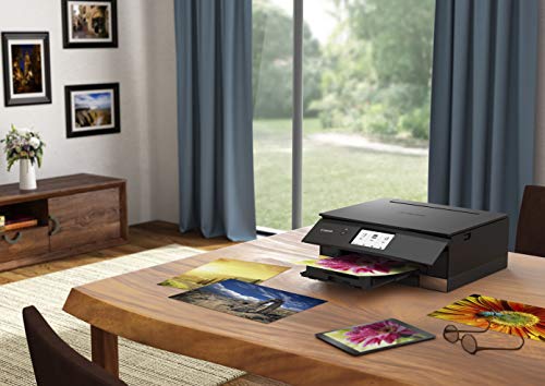 Canon PIXMA TS8320 Inkjet Wireless Color Printer All In One, Copier, Scanner, Black, Amazon Dash Replenishment Ready, Model:3775C002