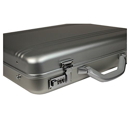 World Traveler European-style Aluminum Silver Laptop Attache Case Briefcase, One Size