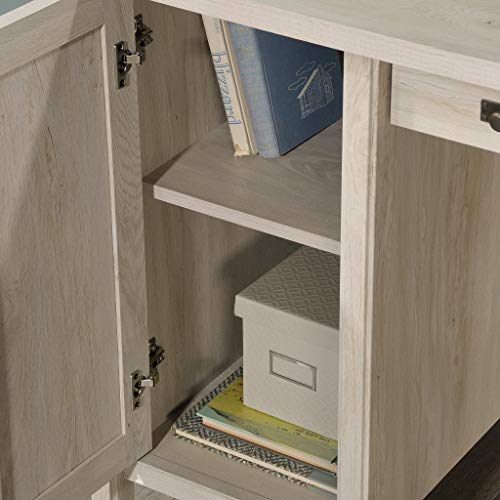 Sauder 421934 Costa Computer Desk, L: 59.06" x W: 23.31" x H: 30.00", Chalked Chestnut finish