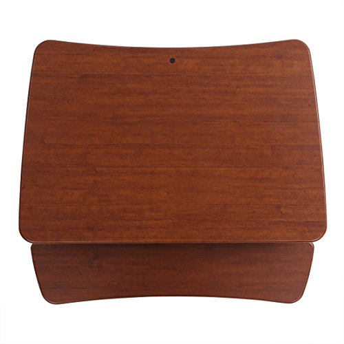 FlexiSpot 35" Standing Desk Converter with Quick Release Keyboard Tray Computer Desk,Mahogany (M2MG)