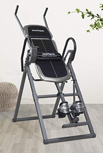 INNOVA HEALTH & FITNESS ITX1200 Inversion Table with Adjustable Stretch Bars for Optimal Slope Inversion and Full Body Stretch