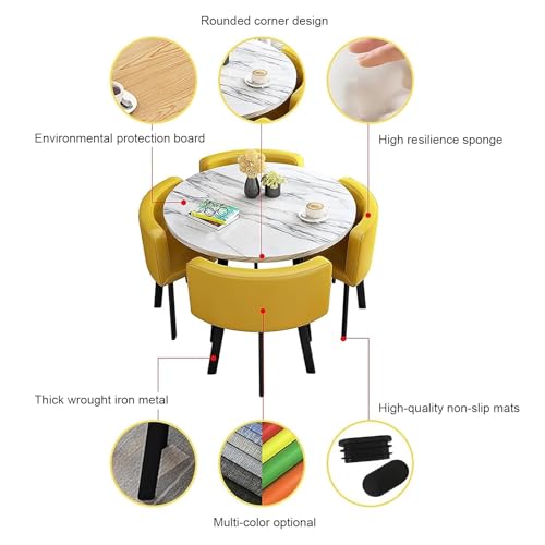 Office Table and Chair Set Kitchen Breakfast Negotiation Round Conference Table 80cm