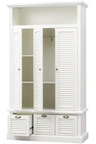 Shutter Closed Locker Storage, 74'Hx42"Wx17"D, POLAR WHITE