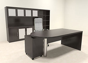 UTM Furniture 5pc Modern Contemporary Executive Office Desk Set, RO-ABD-D36