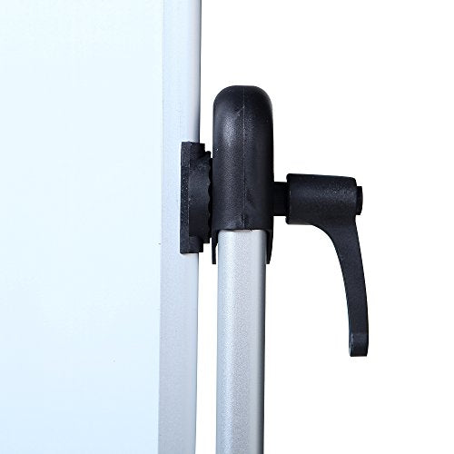 VIZ-PRO Double-Sided Non-Magnetic Whiteboard/Mobile Easel, Aluminium Frame and Stand,72 x 48 Inches