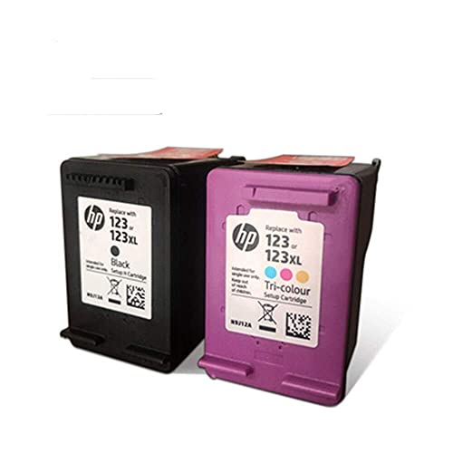 zzsbybgxfc Accessories for Printer PRTA38402 CP 2PK 123 for HP123 123XL Ink Cartridge for HP Deskjet 1110 1111 1112 2130 2132 2134 Officejet 3830 3831 3832 3834 - (Type: 1 Color 1balck)
