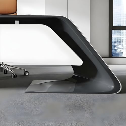 KWOKING L-Shape Executive Desk with Drawers & Shelving in White - 71" x 63