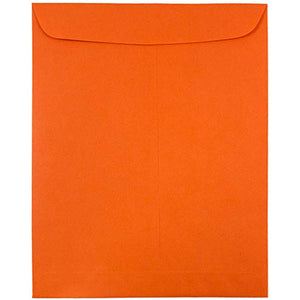 JAM PAPER 9 x 12 Open End Catalog Colored Envelopes - Orange Recycled - Bulk 500/Box