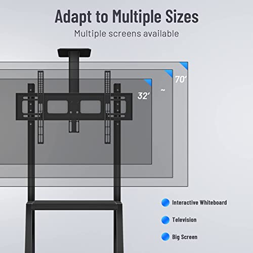 JYXOIHUB Mobile TV Cart for 60-100 Inch Screens, 330lbs Capacity - Black