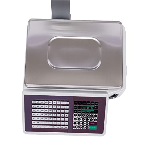 SHATUOA Electronic Price Computing Scale with Label Printer and Double-Sided Display