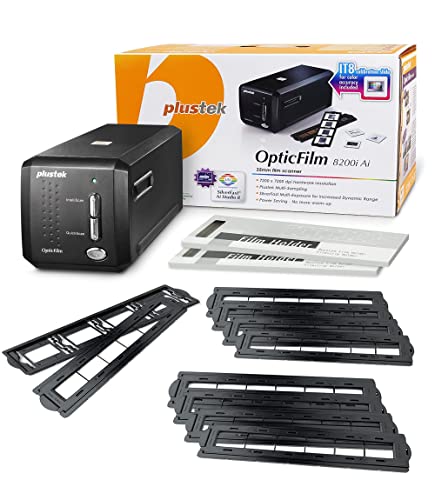Plustek OpticFilm 8200i Ai Film & Slide Scanner Converter + 35mm Negative Film Stripe Kit x 4