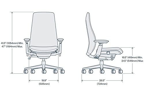 Haworth Fern Office Chair - Breathable Mesh Finish (Coal)