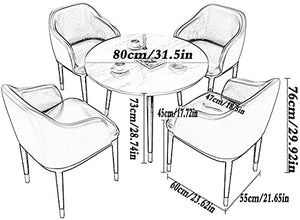 AkosOL Business Dining Table Set with Reception Desk and Chair Combo - White