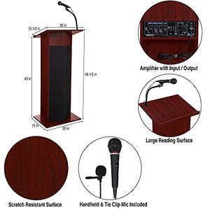 OEF Furnishings Power Plus Lectern, Mahogany