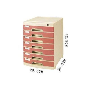 None File Cabinets Document Storage Cabinet Desktop Extension Drawer Lockable Office Organizer (Plastic) 29.5 39.5 42.5CM