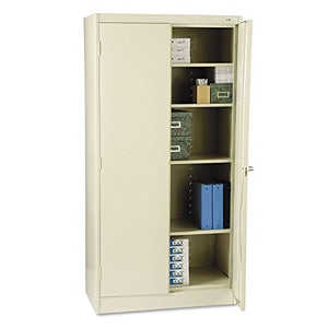 Tennsco 1470PY 36 by 18 by 72 Standard Storage Cabinet with 4 Adjustable Shelves, Putty