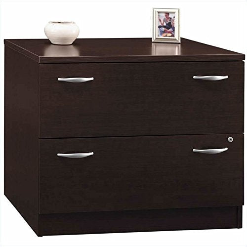 Bush Business Furniture Series C 3-Piece L-Shape Desk with Hutch in Mocha Cherry