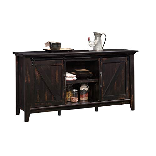 Sauder Dakota Pass Credenza for TVs up to 70" - Char Pine Finish