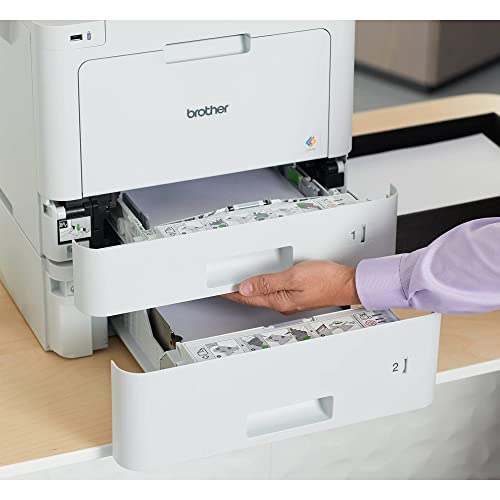 Brother Business Color Laser Printer, HL-L8360CDW, Wireless Networking, 31 ppm, 600 x 2400 dpi, 8.5 x 14, 2.7" Touchscreen LCD, Auto 2-Sided Printing, JAWFOAL Printer Cable