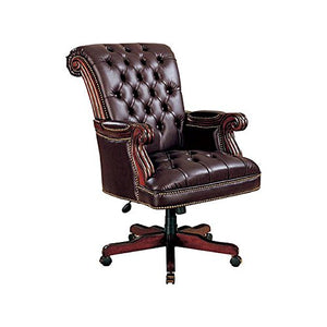 Office Chair in Dark Brown Leatherette