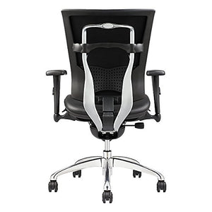 WorkPro Commercial Leather Executive Chair, Black