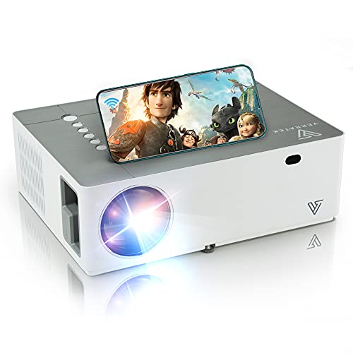 WiFi Native 1080P Projector, 4k Supported, VividBeam 550 Full HD Projector, Video Projector, Portable Mini Projector, 6500 Lumens, Digital Keystone & Zoom, Supports HDMI, TV Stick, iOS, Android, USB
