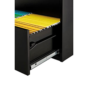 Global Industrial 36" W Premium Lateral File Cabinet, 5 Drawer, Black