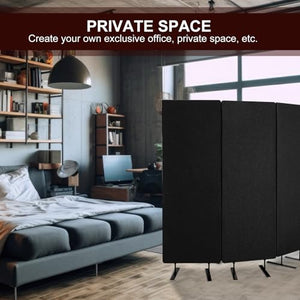 Pangda Privacy Divider Freestanding Acoustic Panel 72 x 66 Inch - Black