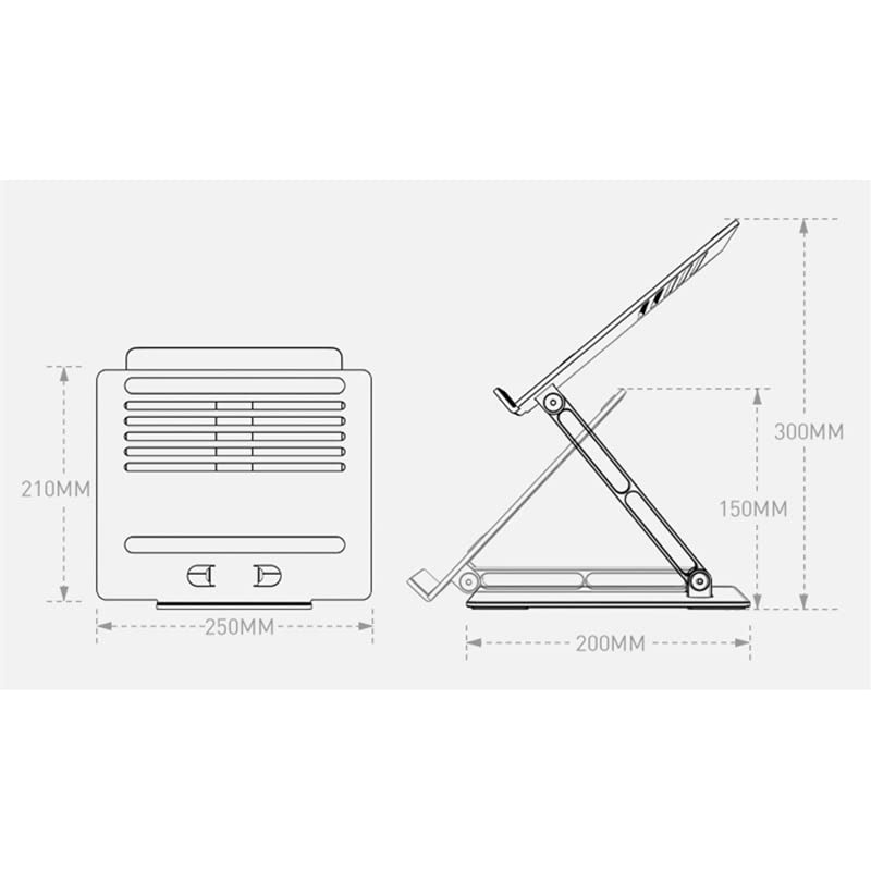 ZYSXJMY Laptop Stand Riser Height Adjustable Aluminum Foldable Tablet Stand Desktop Notebook Cooling Holder for