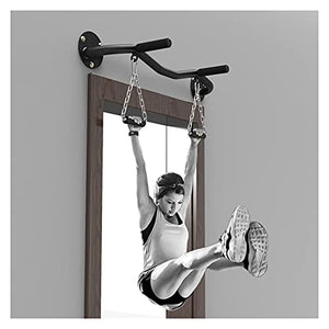 Pull Up Bars Wall-Mounted Chin Up Bar, Safe and Stable Steel Horizontal Bars, Strength Training Fitness Equipment with Gymnastic Rings, Load 300kg