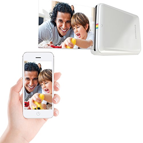 Zink Polaroid ZIP Wireless Mobile Photo Mini Printer (White) Compatible w/ iOS & Android, NFC & Bluetooth Devices