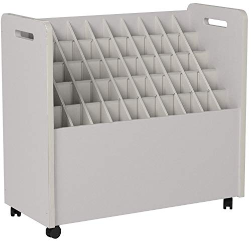 Safco Products 3083 Mobile Roll File, 50 Compartment, Putty