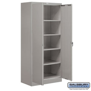 Salsbury Industries Assembled Standard Storage Cabinet, 78-Inch High by 18-Inch Deep, Gray