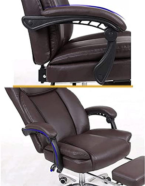 UsmAsk Managerial and Executive Office Chair with Footrest - PU Leather, Adjustable, Thickened Seat