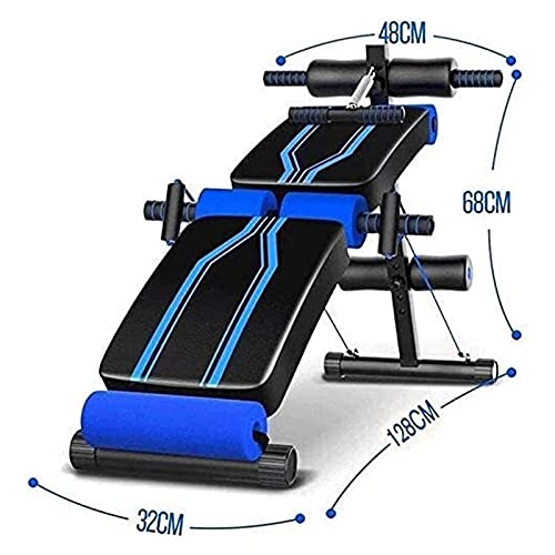 ZXNRTU Full Body Workout Sit Up Bench, Foldable Multi-Purpose Exercise Bench for Full Body Workout, Abdominal Training Equipment, Incline Decline Strength Training Bench for Home Gym