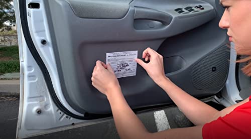 GotSafety - White Interior Inspection Label (5"x4"), with 3-Ply Carbonless- Annual Vehicle Inspection Report Form – X-Large Pack of 100 - Meet DOT Requirements 49 CFR 396 Vehicle Inspection