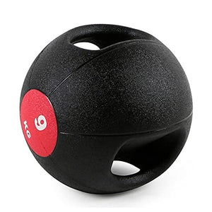 Medicine Ball Double Handle Medicine Ball, Core Training Cross Training Throwing Training Rubber Fitness Ball, Strength Training Equipment Suitable for Home Gym (Size : 9kg/19.8lb)
