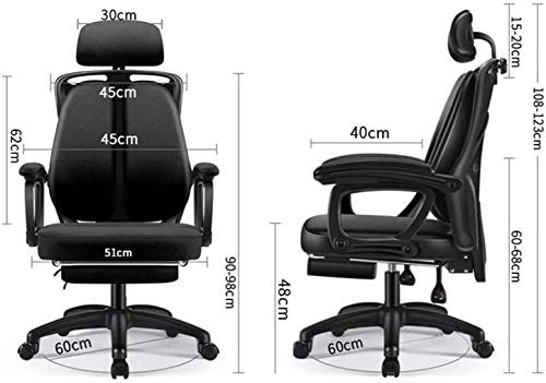KouRy High Back Adjustable Ergonomic Office Chair with Armrests and Lumbar Support