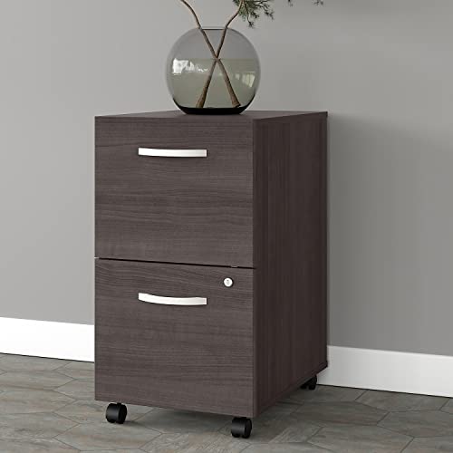 Bush Business Furniture Studio A 2-Drawer Mobile File Cabinet, Locking, Letter/Legal, Storm Gray, 20-inch
