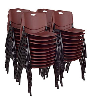 Regency Stackable Chair Set of 40, Burgundy - Lewis Collection