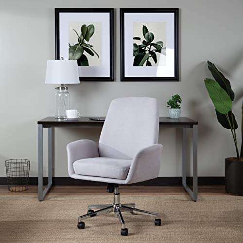 OFM 733-F Modern Fabric Upholstered Office, Cushioned Arm Chair, Grey