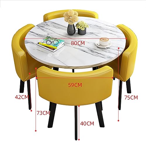 HARELA Kitchen Breakfast Bar Table and Chair Set - Orange