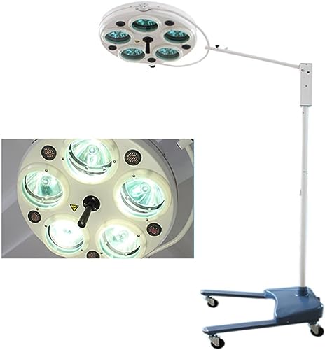 ZGOOD Floor-Standing Shadowless Operating Lamp Surgical Mobile Examination Light - Halogen Bulbs