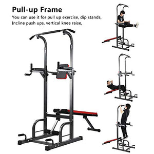 Multifunction Pull‑up Frame Bracket, Multifunctional Workout Equipment Exercise Machine with Foldable Supine Position Plate Fitness Equipment for Home Gym Fitness Strength Training