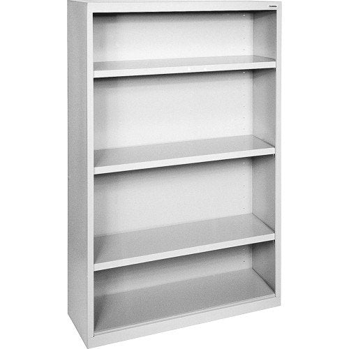 Lorell LLR41286 Fortress Series Steel Book Case, Light Gray