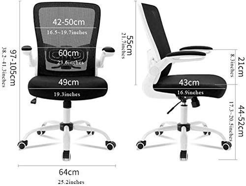 KouRy Ergonomic Mesh Office Chair with Flip Up Arms and Lumbar Support