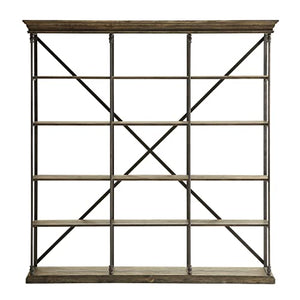 Coast to Coast Imports Corbin Medium Brown Large Bookcase