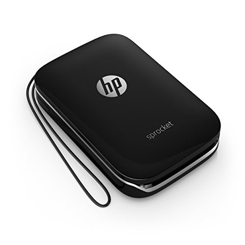 HP Sprocket Portable Photo Printer, Print Social Media Photos on 2x3" Sticky-Backed Paper - Black (X7N08A)