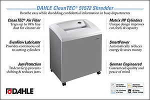 Dahle CleanTEC 51572 Paper Shredder with Fine Dust Filter, Automatic Oiler - German Engineered, Security Level P-5 - 14 Sheet Max - 5+ Users