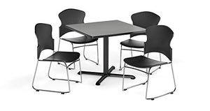 OFM PKG-BRK-036-0006 Breakroom Package, Gray Nebula Table/Black Chair